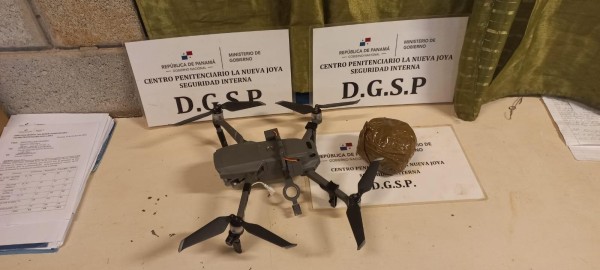 Decomisan dron con droga en La Nueva Joya