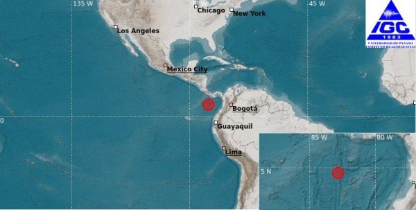 Se registró sismo de 5.5 en el Pacífico panameño 