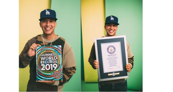 Daddy Yankee recibe 10 récords Guinness por Despacito y su éxito en Spotify 