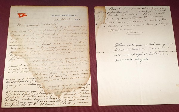 Carta enviada desde el Titanic por un pasajero uruguayo es subastada en 12.000 dólares