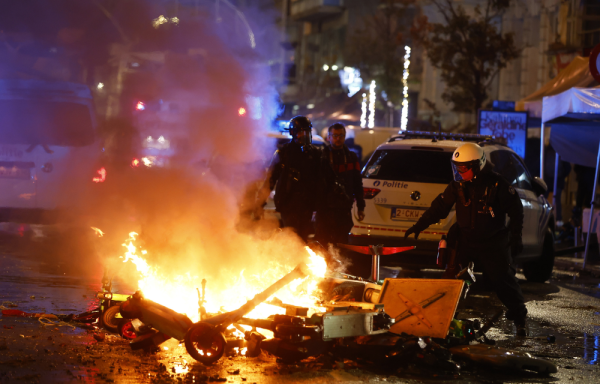 Disturbios en Bruselas tras el partido entre Bélgica y Marruecos