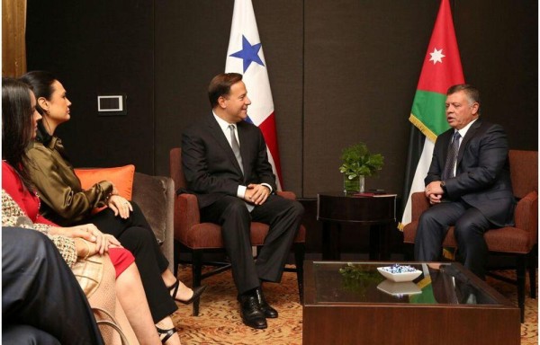 Reunión entre el presidente Varela y el Rey Abdullah.