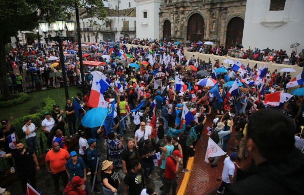 Protesta en el histórico Casco Antiguo.