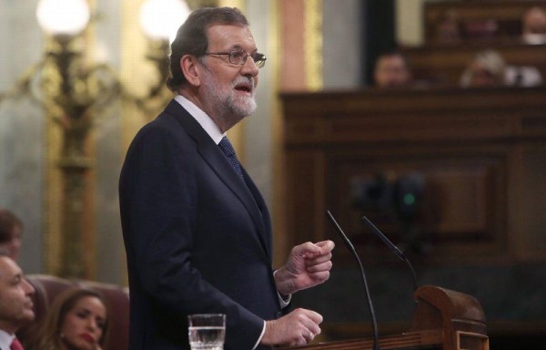 Mariano Rajoy en su comparecencia en el Congreso de los Diputados.