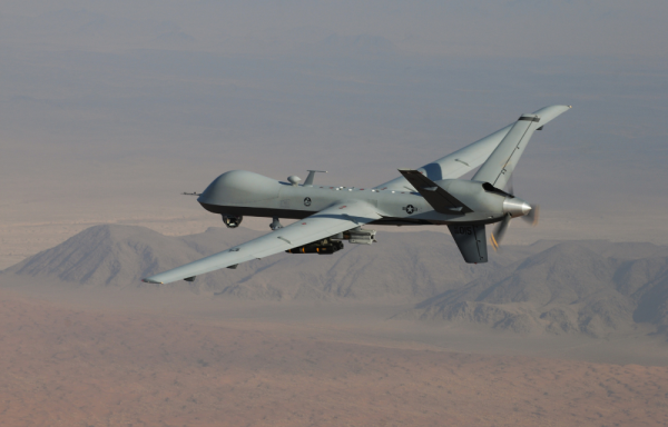 Fotografía cedida por la Fuerza Aérea estadounidense donde se aprecia el dron MQ-9 Reaper.
