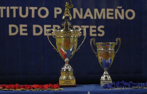 Los trofeos de campeón y subcampeón que recibieron los equipos.