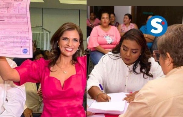 Nadine González (d) intentó el recurso se apelación contra la proclamación de Ana Giselle Rosas (i).