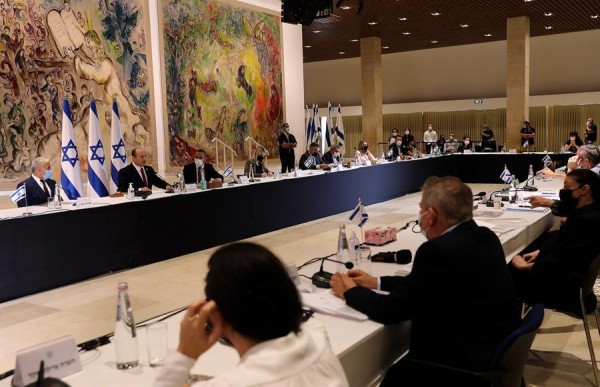 Reunión del Gobierno israelí en Jerusalén, este lunes 19 de julio.