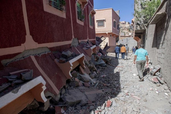 Edificios destruidos en Marrakesh (Marruecos) por el terremoto ocurrido en la noche del viernes.