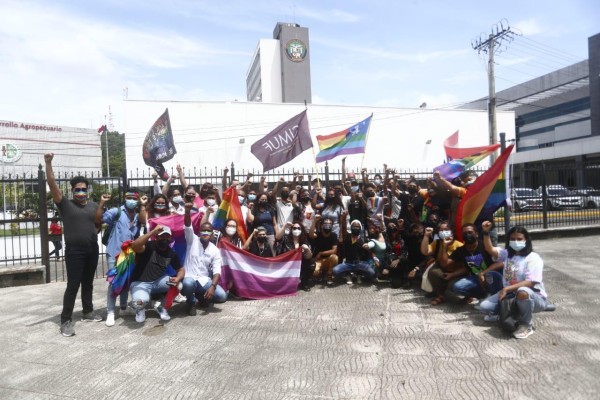 El diputado independiente Gabriel Silva iza la bandera del orgullo gay