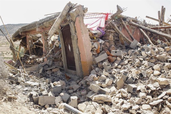 Destrozos en la aldea de Tafagajt, en Marruecos, cerca del epicentro del devastador terremoto.