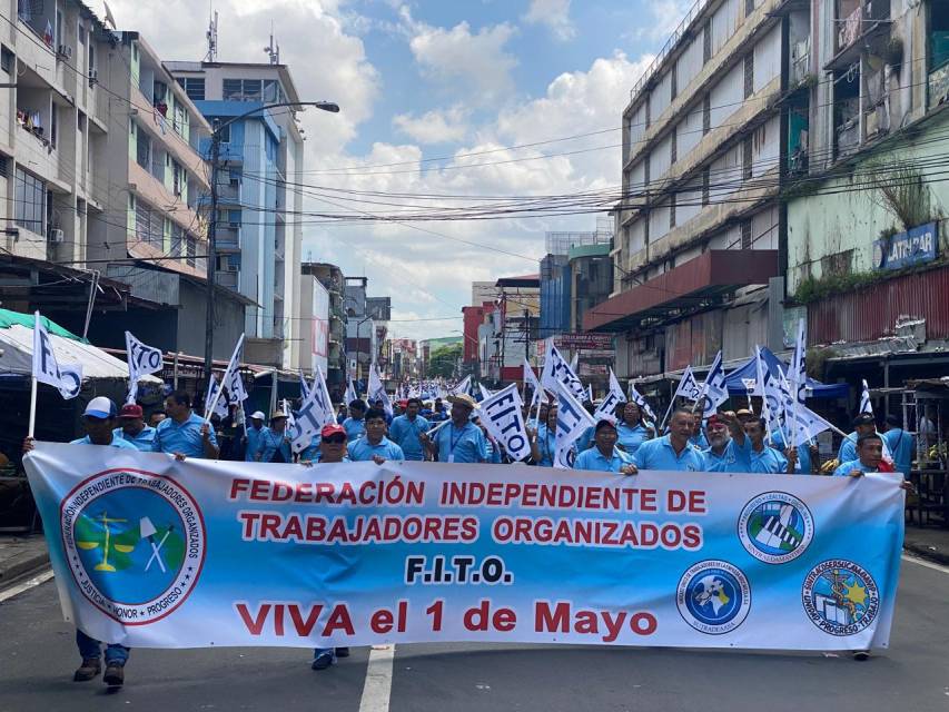 Trabajadores panameños celebran el 1 de mayo