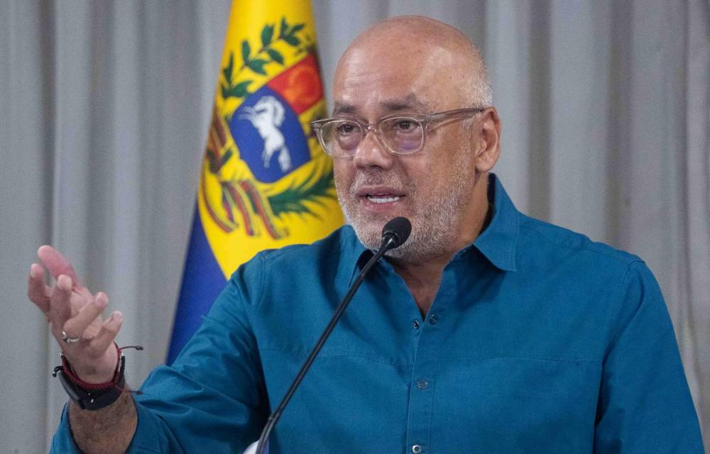 Fotografía de archivo en donde aparece el presidente de la Asamblea Nacional (Parlamento) de Venezuela, Jorge Rodríguez.