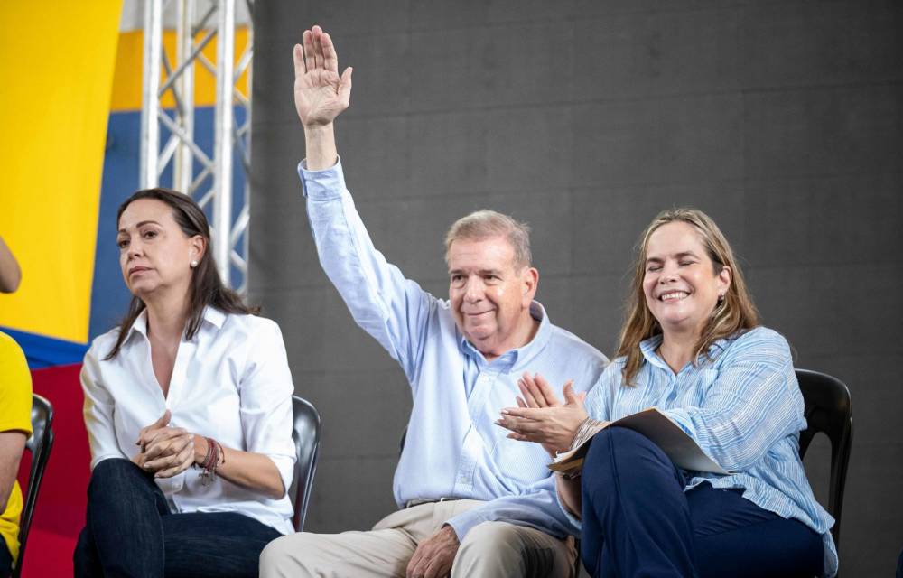 El ex candidato presidencial de Venezuela, Edmundo González Urrutia, durante un acto público en Caracas (Venezuela).