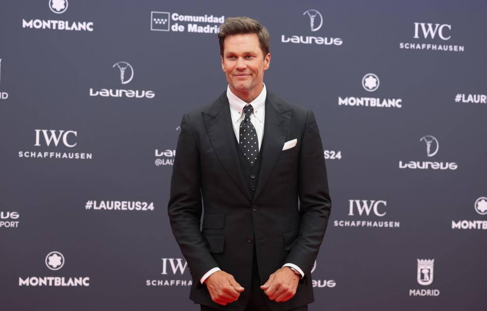 Fotografía de archivo, tomada el pasado 22 de abril, en la que se registró al exjugador de fútbol americano Tom Brady, durante la gala de entrega de los Premios Laureus, en el Palacio Cibeles de Madrid. EFE/Kiko Huesca