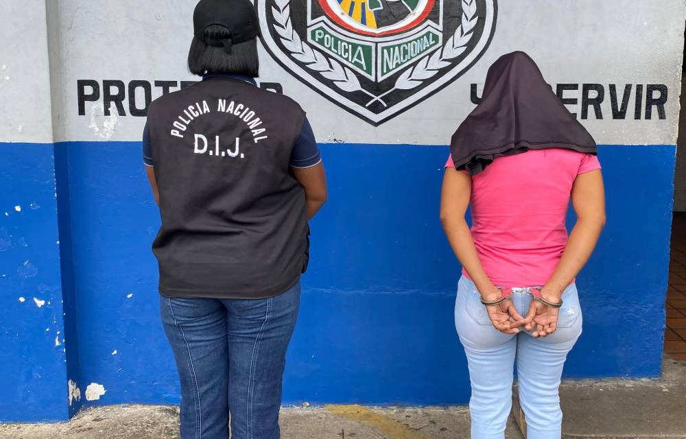 La mujer hirió con un arma blanca a agentes policiales.