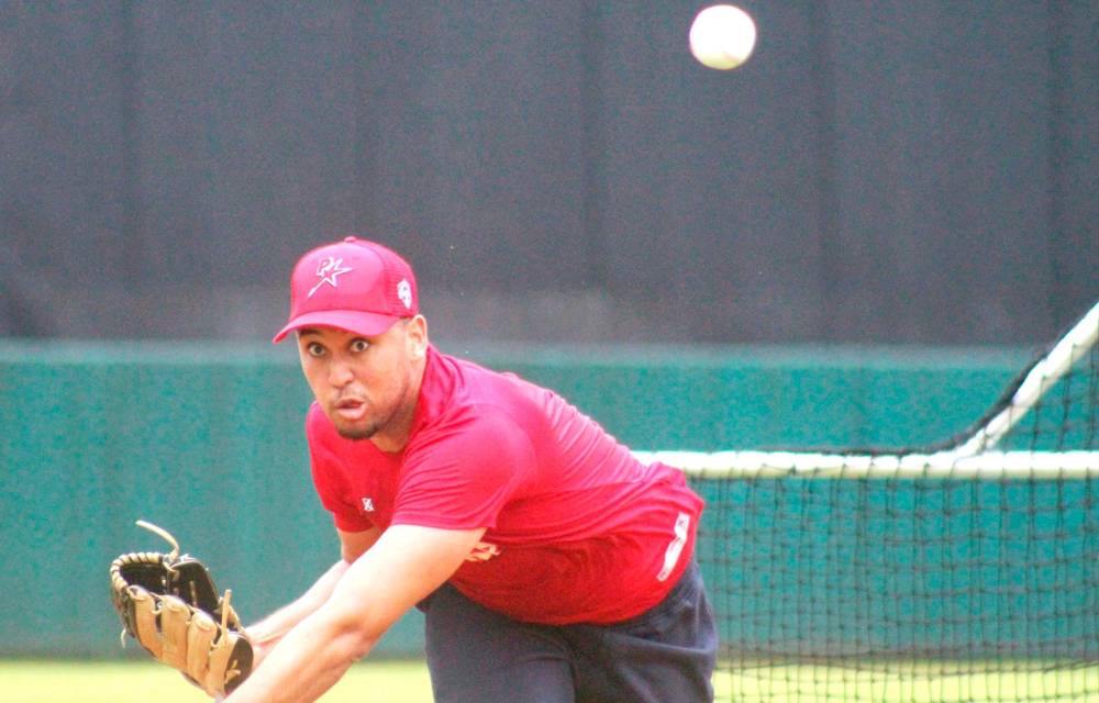 Kenny Hernández en la jornada de entrenamientos.