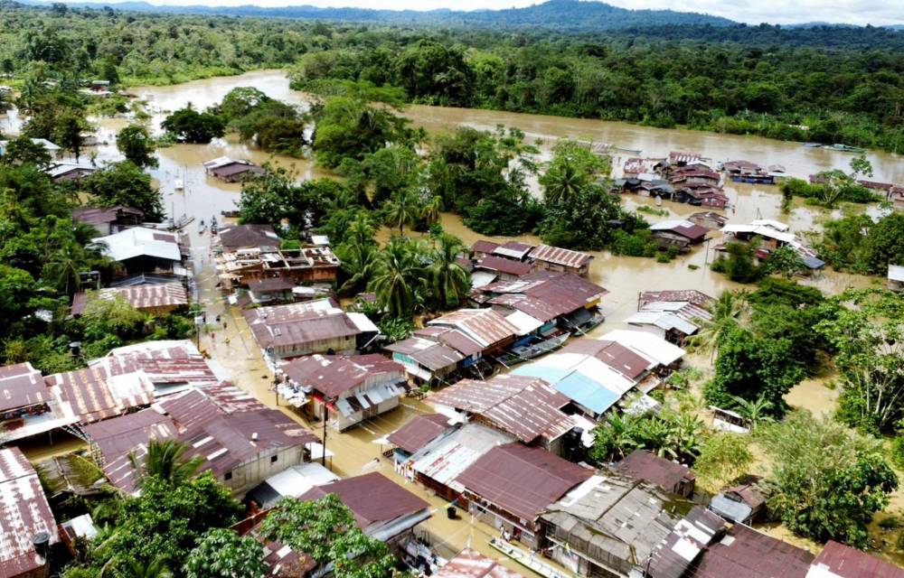 Fotografía cedida por el Ejército de Colombia de inundaciones este sábado en Pie de Pató (Colombia). EFE/ Ejército de Colombia