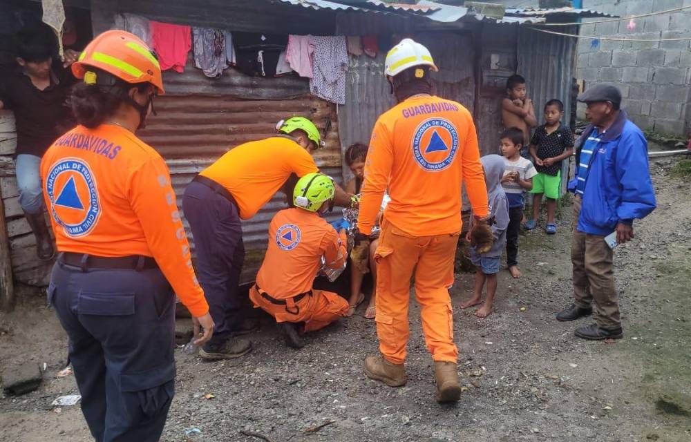 Se salvó de milagro, sacaron a una niña de una fosa séptica