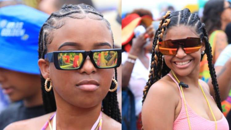 Las trenzas se robaron todas las miradas.