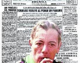 Periódico Vanguardia Española que confirma versión de que Torrijos estuvo en Nicaragua.