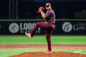 Jaime Barría en acción.