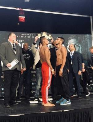 El pleito será por la eliminatoria pluma (126 libras) de la Asociación Mundial de Boxeo (AMB) y estáestipulado a 10 asaltos.