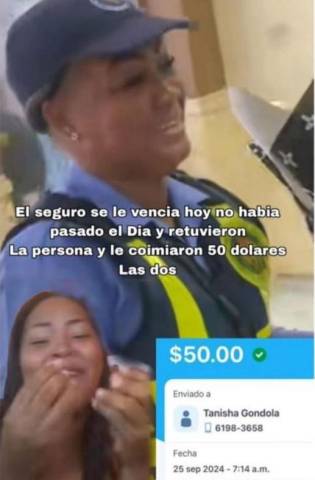 Coima de $50 a señora en Colón; la ATTT responde