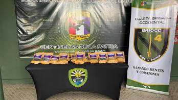 Las 19 bolsas con presunta droga fueron detectadas dentro de un vehículo de encomiendas durante un operativo en Chiriquí.
