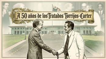 El presidente Carter y el general Torrijos suscribieron el histórico acuerdo el 7 de septiembre de 1977.