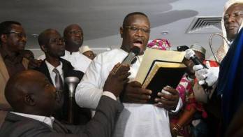 Presidente reelecto de Sierra Leona, Julius Maada Bio.