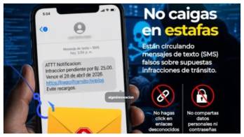 Tanto Sertracen como la ATTT reiteraron que no están enviando mensajes de texto para solicitar pagos.