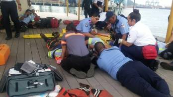 Los heridos recibieron atención médica.