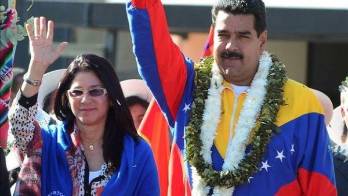 El presidente venezolano, Nicolás Maduro y su esposa, Cilia Flores.