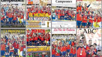 Portadas de diarios españoles celebran su segunda Copa del mundo.