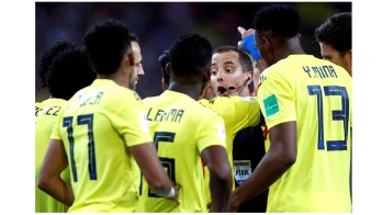 Arbitraje de&nbsp;Mark Geiger en el partido de Colombia vs Iglaterra genera críticas