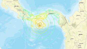 El temblor se sintió con fuerza en algunas zonas de la Ciudad de Panamá, donde varios edificios en la antigua área bancaria fueron desalojados preventivamente, como constató EFE.