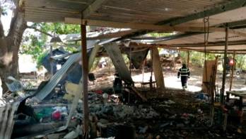 Galera quedó destruida.