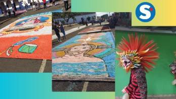 Las alfombras y las danzas hacen parte de esta festividad tradicional en Azuero.