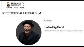 Blades en conjunto con Delgado y su orquesta triunfaron así sobre Albita de la cantante del mismo nombre y sobre Art Of The Arrangement de Doug Beavers.