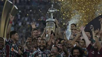 Jugadores del Fluminense celebra su primera campeonato.
