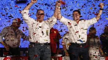 Experiencia y juventud en la fórmula presidencial del PRD, con Gaby Carrizo y el exministro Alleyne.