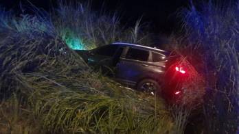El auto fue hallado en un herbazal