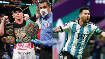 Enojo en medio de la fiesta del fútbol. Canelo se molesta con Messi.