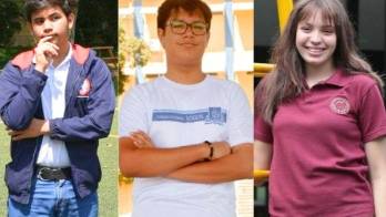 Sebastián Granados, de Guatemala; Juan David Beltrán, de R. Dominicana; y Ana Lucía Méndez, de Panamá.