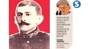 Foto de Manuel Quintero Villarreal. Y a la derecha su nieto, Kaliros Quintero.