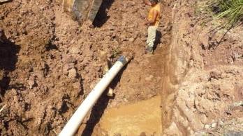 Los trabajos interrumpieron el suministro de agua.