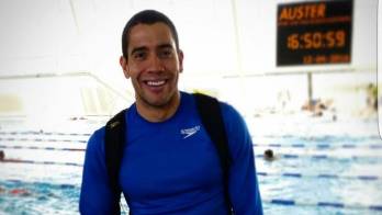 El nadador Edgar Crespo.