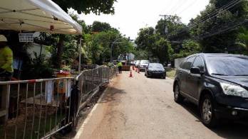 Trabajos de soterramiento de cables en calle 58 Obarrio.