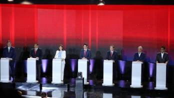 Los siete candidatos participaron en el primer debate.